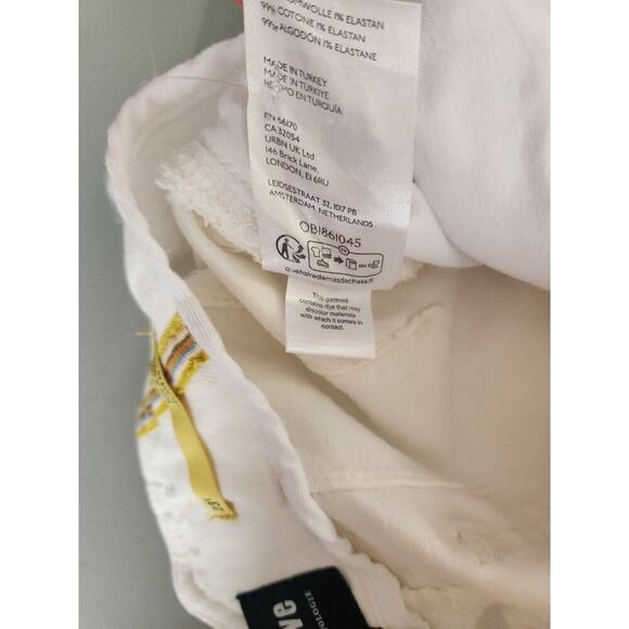 Anthropologie Maeve Cropped Ex High-Rise Wide-Leg Jeans Sz 23 Tall White #8D405 - Picture 14 of 14